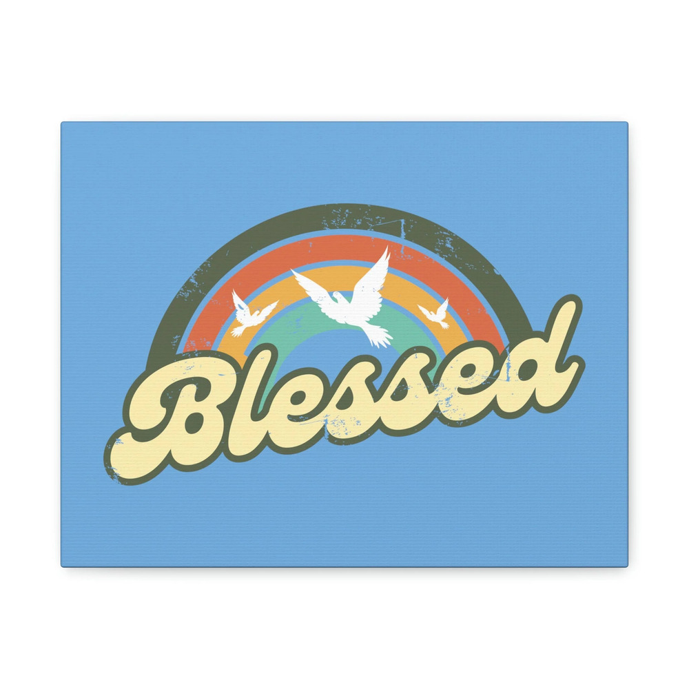 Scripture Walls Blessed Jeremiah 17:7 Three Doves Rainbow Christian Wall Art